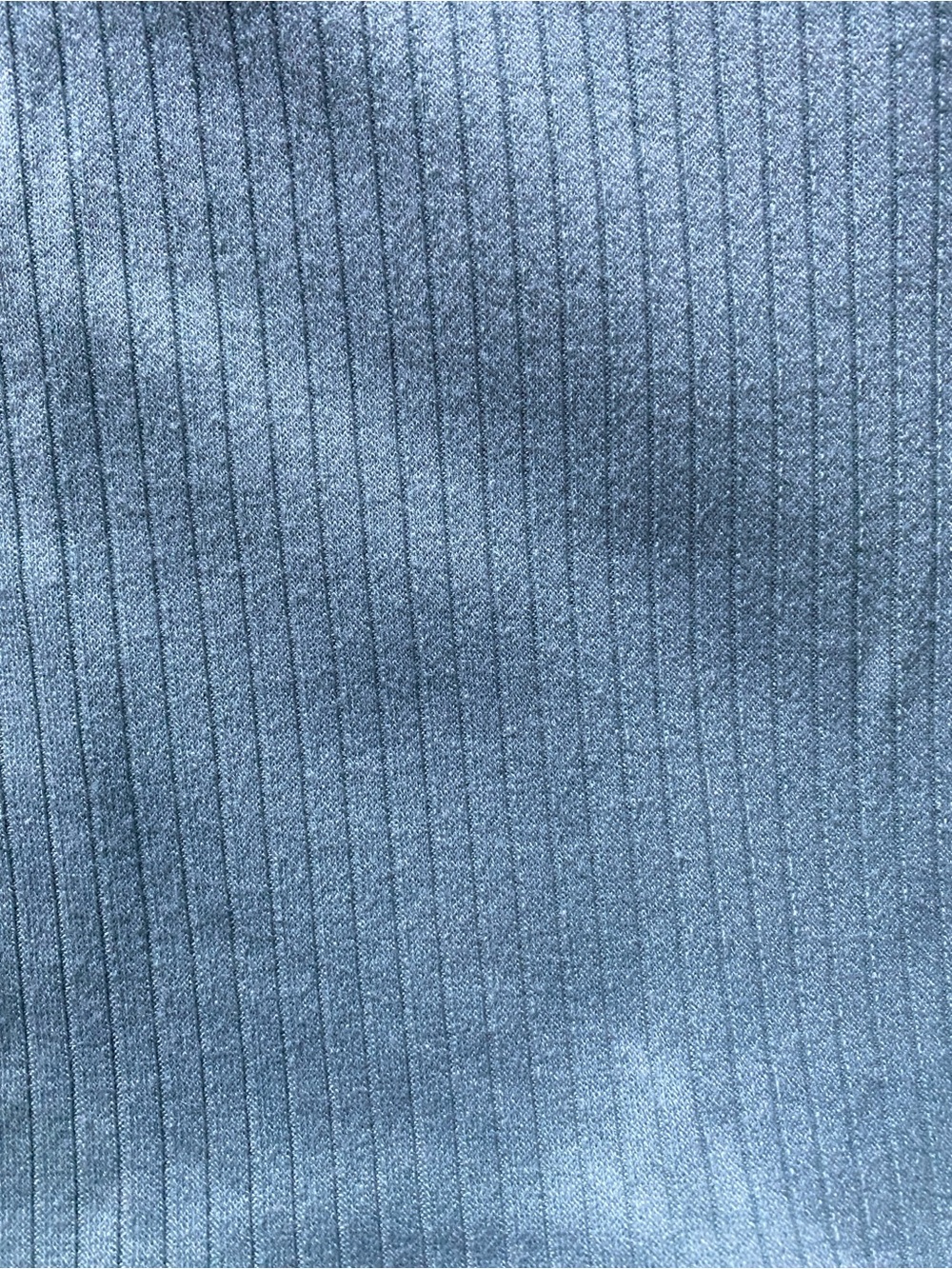 Mi Ami Ribbed Square-Neck Button-Front Top in Mint - Picture 6 of 7